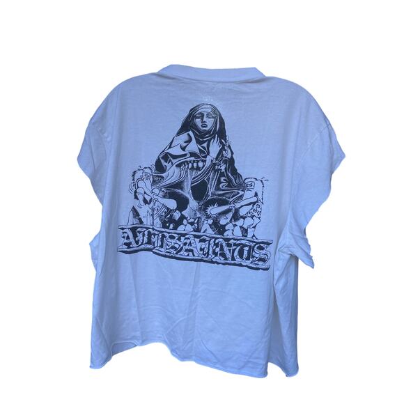 AllSaints 100% Cotton SAINT Graphic T-Shirt  Size Large - Picture 4 of 5